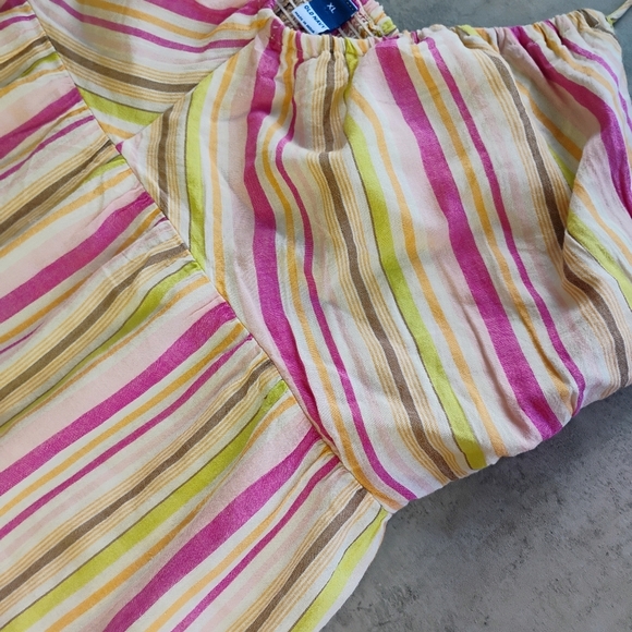 Old Navy Fit & Flare Striped Maxi Halter Dress Flowy Colorful Cotton Size XL - Picture 12 of 13